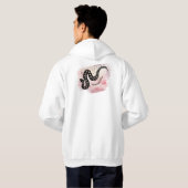 Benoemd Ik Bijt Massasauga Slang op Roze Hoodie (Achterkant volledig)