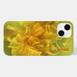 Benoemd iris floral yellow art iphone case