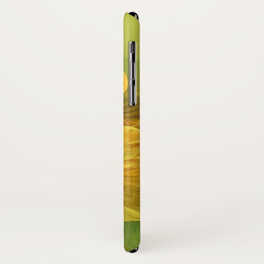 Benoemd iris floral yellow art iphone case (Achterkant/links)