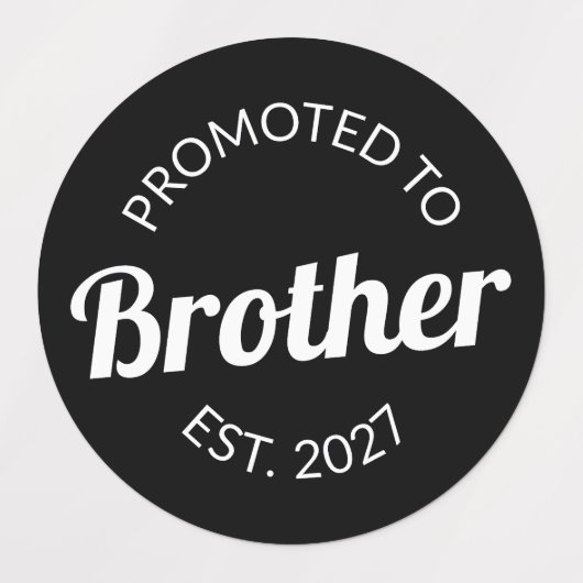 Benoemd tot broer Est 2027 Grote Broer I Labels (Design 1)