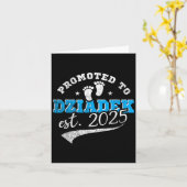 Benoemd tot Dziadek Est 2025 Trots nieuwe opa Vin Kaart (Gele Bloem)