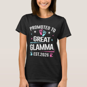 Benoemd tot geweldige Glamma Est 2026 Zwangerschap T-shirt