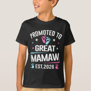 Benoemd tot geweldige Mamaw Est 2026 Zwangerschaps T-shirt