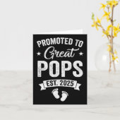 Benoemd tot geweldige opa vanaf 2025 Zwangerschaps Kaart (Gele Bloem)