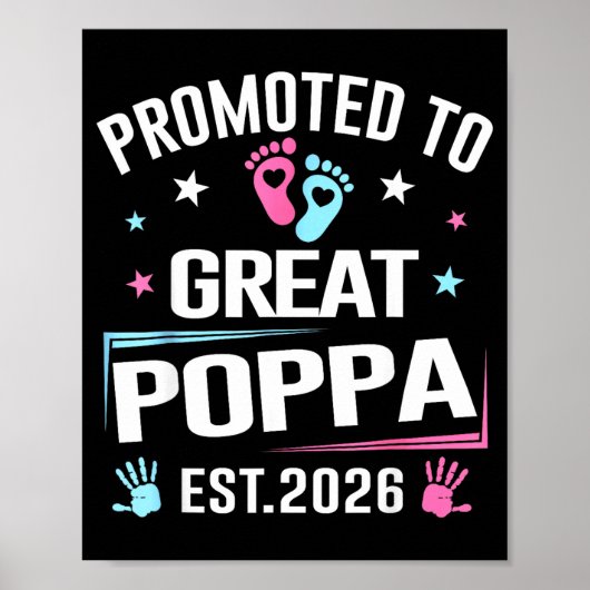 Benoemd tot geweldige opa vanaf 2026 Zwangerschaps Poster (Voorkant)