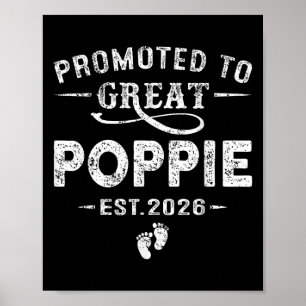 Benoemd tot geweldige Poppie Est 2026 Zwangerschap Poster