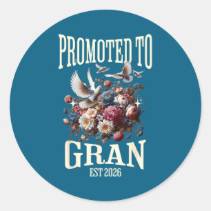 Benoemd tot gran est 2026 zwangerschap onthul nieu ronde sticker