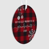 Benoemd tot Grootouders | Oprichtingsjaar Plaid Ornament (voorkant)