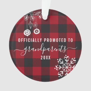 Benoemd tot Grootouders Oprichtingsjaar Plaid Ornament