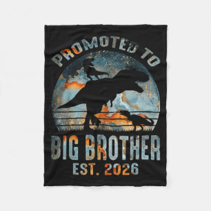 Benoemd tot grote broer 2026 dinosaurus t-rex jong fleece deken