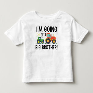Benoemd tot grote broer Tractor, Boerderij Cute Kinder Shirts