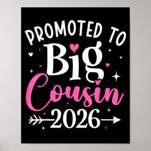 Benoemd tot grote neef 2026 neef baby aankondiging poster