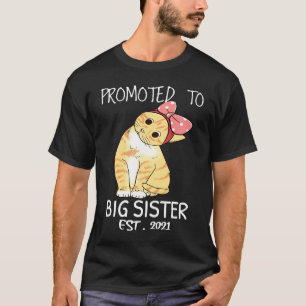 Benoemd tot grote zus 2021 Kat Grote Zus Tiener Me T-shirt