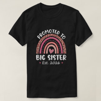 Benoemd tot grote zus 2026 Schattige zwangerschap T-shirt