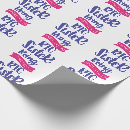 Benoemd tot grote zus cadeaupapier (Hoek)