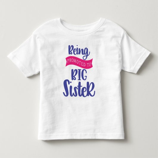 Benoemd tot grote zus kinder shirts (Voorkant)