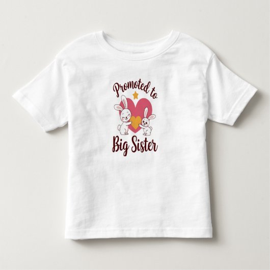Benoemd tot grote zus kinder shirts (Voorkant)