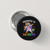 Benoemd tot grote zus knop ronde button 3,2 cm (Voorkant /achterkant)
