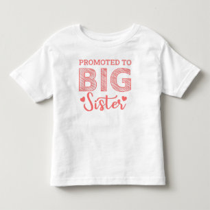 Benoemd tot grote zus met hart kinder shirts