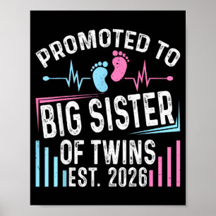 Benoemd tot grote zus van tweeling Est 2026 Baby S Poster