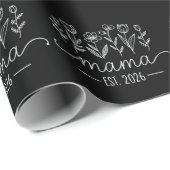 Benoemd tot mama 2026 Zwangerschap Bloemige Nieuwe Cadeaupapier (Rol Hoek)