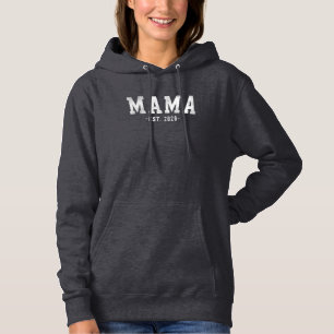 Benoemd tot mama 2026 Zwangerschap Bloemige Nieuwe Hoodie