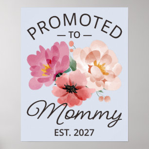 Benoemd tot mama Est 2027 Nieuwe mama-aankondiging Poster
