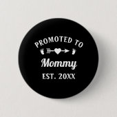 Benoemd tot mama Moederschap Moederdag Ronde Button 5,7 Cm (Voorkant)
