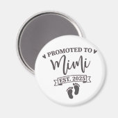 Benoemd tot Mimi Est. 2025 Oma-in-wording  Magneet (Voorkant / Achterkant)