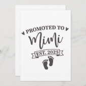 Benoemd tot Mimi Verw. 2025 Oma-in-wording  Feestdagenkaart (Voorkant / Achterkant)