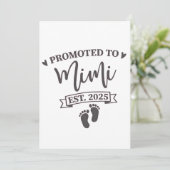 Benoemd tot Mimi Verw. 2025 Oma-in-wording  Feestdagenkaart (Staand voorkant)