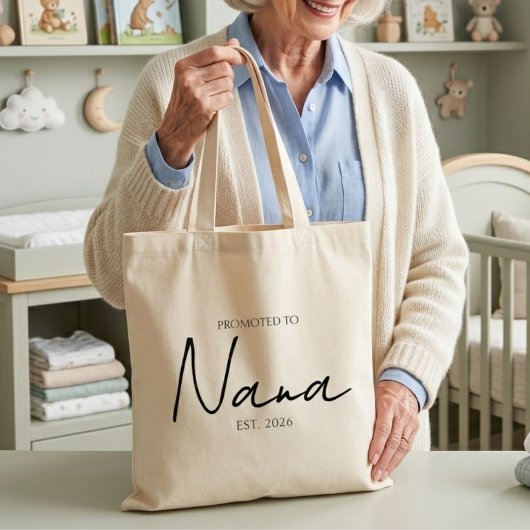 Benoemd tot Nana Chic Everyday Script Tote Bag