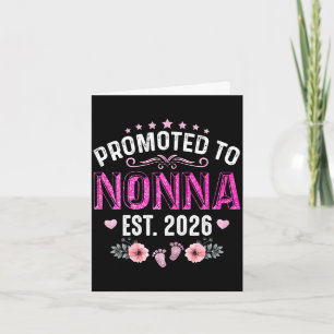 Benoemd tot nonna est. 2026 grappige bloemige moed kaart