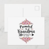 Benoemd tot oma 2025 zwangerschapsaankondiging briefkaart (Voorkant / Achterkant)