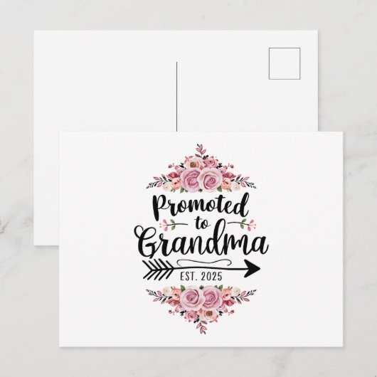 Benoemd tot oma 2025 zwangerschapsaankondiging briefkaart (Voorkant / Achterkant)