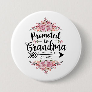 Benoemd tot oma 2025 Zwangerschapsaankondiging Ronde Button 7,6 Cm