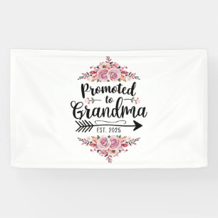 Benoemd tot oma 2025 Zwangerschapsaankondiging Spandoek