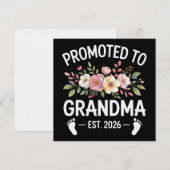 Benoemd tot oma 2026 Eerste keer nana bloem Kaart (Voorkant / Achterkant)