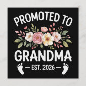 Benoemd tot oma 2026 Eerste keer nana bloem Kaart (Voorkant)