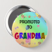 Benoemd tot oma, Feest, Ronde Button 4,0 Cm (Voorkant /achterkant)