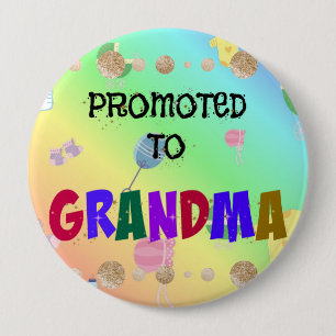 Benoemd tot oma, Feest, Ronde Button 4,0 Cm