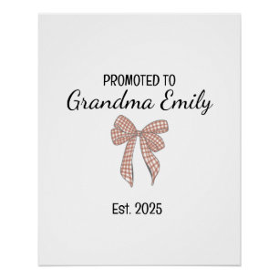 Benoemd tot oma – Gepersonaliseerde familierol Perfect Poster