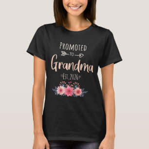 Benoemd tot oma geschat 2026 Bloemige Oma 2026 T-shirt