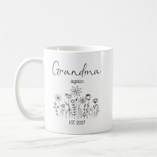 Benoemd tot oma opnieuw EST 2027 Wilde bloemen Koffiemok