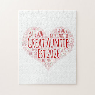 Benoemd tot Oma Tante Est 2026, Cadeau voor Tante Legpuzzel