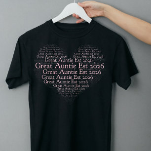 Benoemd tot Oma Tante Est 2026, Cadeau voor Tante T-shirt