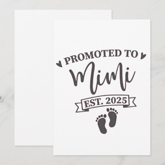 Benoemd tot oma vanaf 2025 Oma-in-wording  Feestdagenkaart (Voorkant / Achterkant)