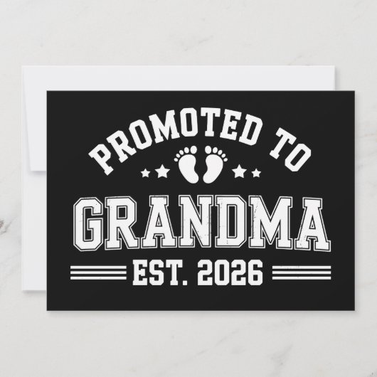 Benoemd tot oma vanaf 2026 Baby Aankondiging (Voorkant)