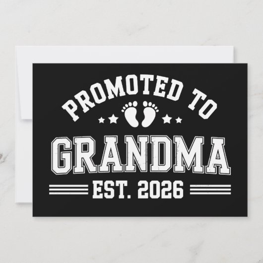 Benoemd tot oma vanaf 2026 Baby Aankondiging (Voorkant)
