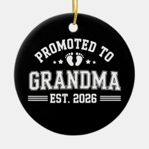 Benoemd tot oma vanaf 2026 Baby Aankondiging Keramisch Ornament